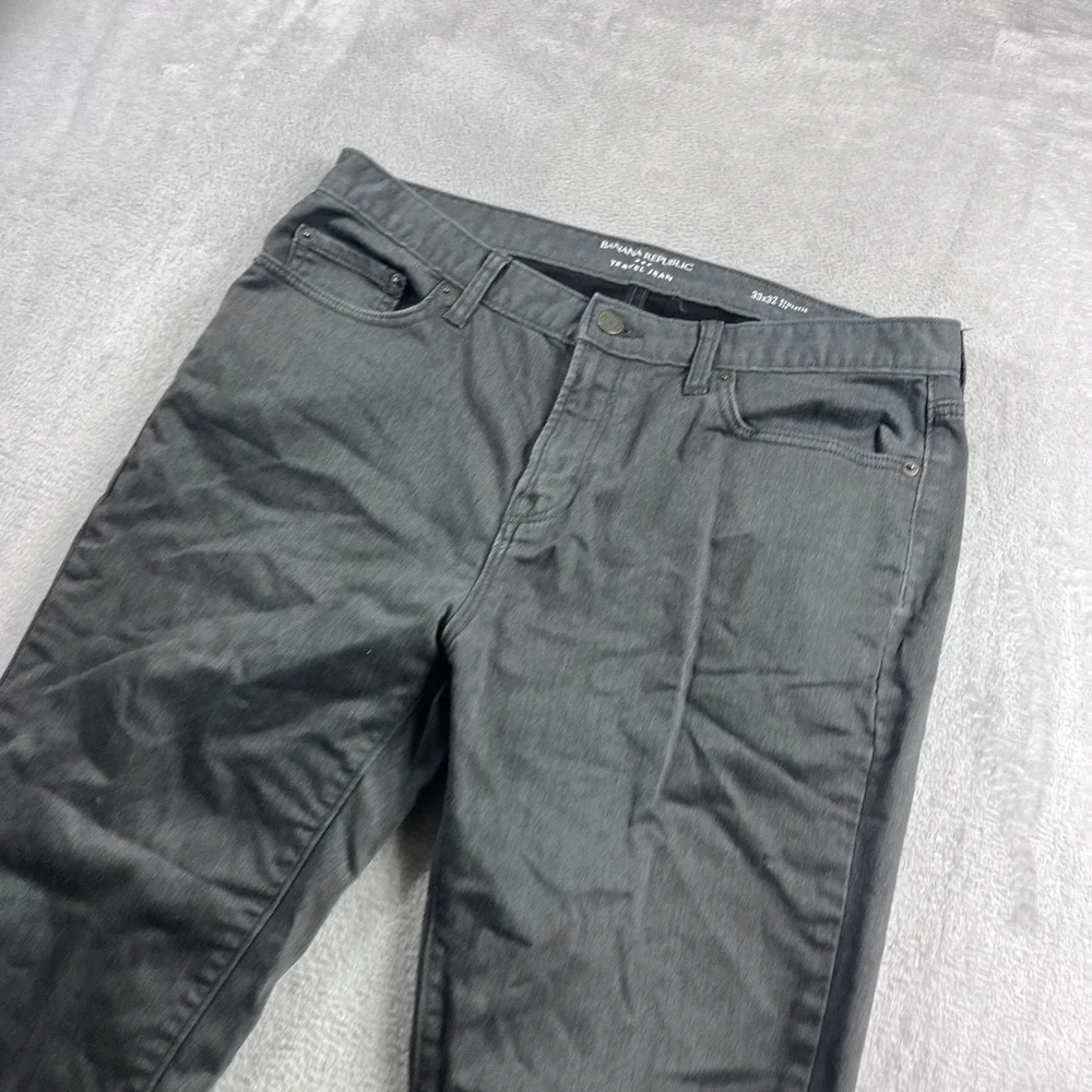 Banana Republic Travel‎ Jean Mens 33x32 Athletic Fit Charcoal Gray Pants